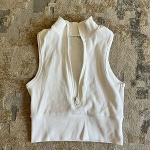 Zip up crop top